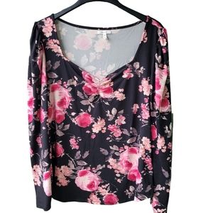 Maurices floral long sleeve blouse